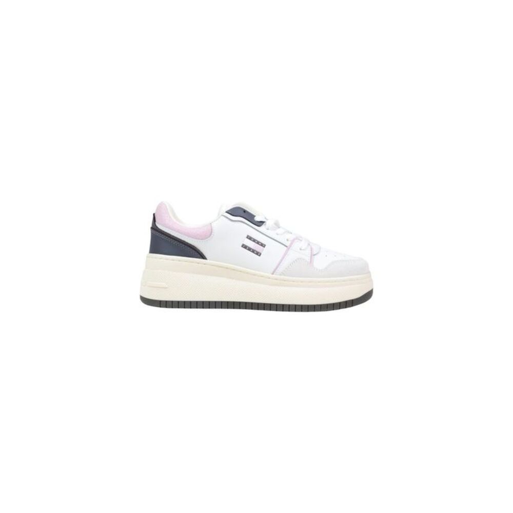 Tommy Hilfiger Jeans White Suede Leather Platform Women's Sneakers